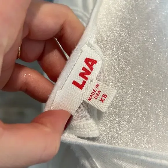 LNA White Cutout T-Shirt - Size XS - Picture 3 of 3